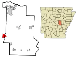 Location in Lonoke County and the state of Arkansas
