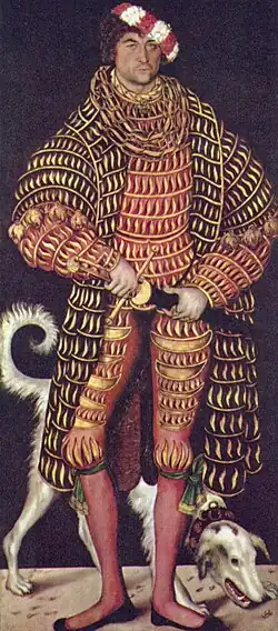 Image 28Slashing at its height: Henry IV, Duke of Saxony, c. 1514 (from History of clothing and textiles)