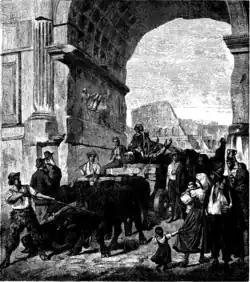 Roman Workmen..., engraving by Otto Bache