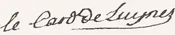 Cardinal de Luynes's signature