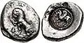 Lycia coin, with lion and Pegasus in circle, circa 480-460 BC