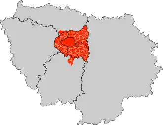 Location within the Île-de-France region