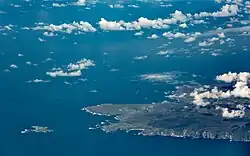 The southwestern coastline of County Donegal with the Silver Strand and village of Malin Beg