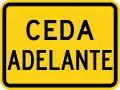 W3-2 Yield sign ahead (plate, text only)
