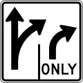 R3-8R Advance intersection lane control (two lanes) (right)