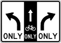 R3-8xa Advance intersection lane control with bike lane