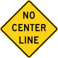 W8-12 No center line