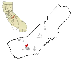 Location in Madera County and the state of California