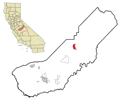 Location in Madera County and the state of California