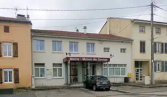 The town hall and post office in Magnières
