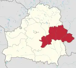 Location of Mogilev region