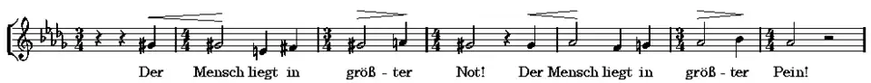 Fourth movement, beginning of alto solo