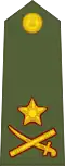 Major general (Hindi: मेजर - जनरल, romanized: mejar - janaral) (Indian Army)[32]