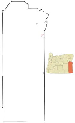 Location in Oregon