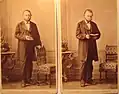 Man with book, Stuttgart, circa 1890s; photo by Friedrich Brandseph [de]