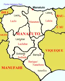 Map of Manatuto district
