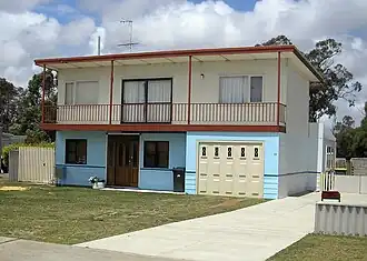 Sloped flat roof, house, Western Australia