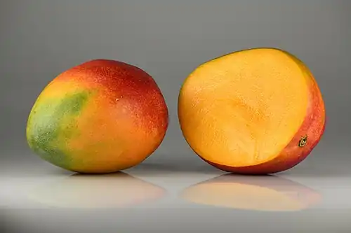 Indian type mango, cut