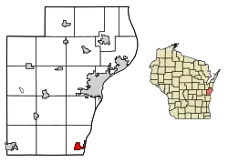 Location of Cleveland in Manitowoc County, Wisconsin