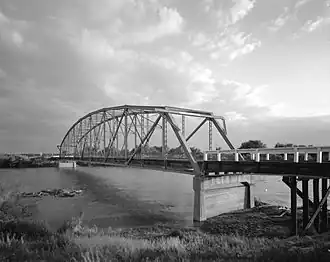 A view of Manzanola Bridge on State Highway 207, Arkansas River, Manzanola, Otero County, Colorado