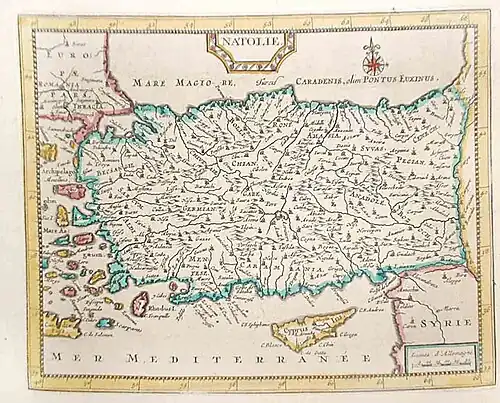 Map of Turkey and Cyprus, 1719
