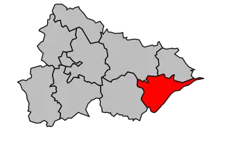 Location of the canton in the arrondissement of Lunéville