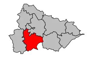 Location of the canton in the arrondissement of Lunéville