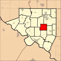 Location in Randolph County