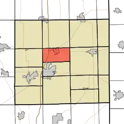 Location of Grant Township in DeKalb County