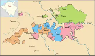 Map of Anhalt (Zerbst, Dessau, Köthen, Bernburg) in 1793