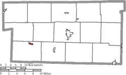 Location of Glenmont in Holmes County