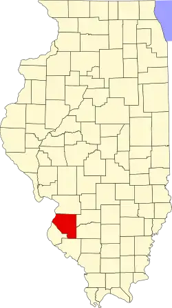 St. Clair County's location in Illinois