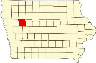 State map highlighting Sac County