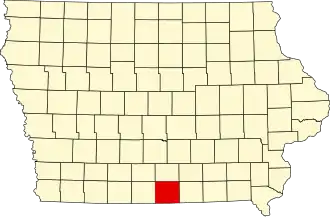 State map highlighting Wayne County