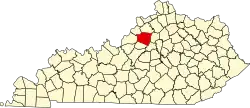 State map highlighting Shelby County