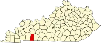 State map highlighting Todd County