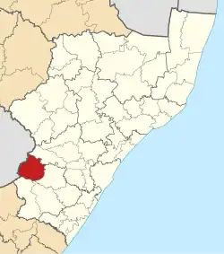 Location in KwaZulu-Natal