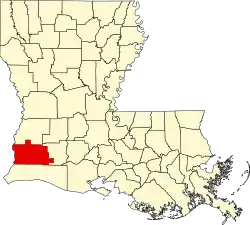 Location within the U.S. state of Louisiana