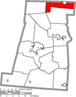 Location of Darby Township in Madison County
