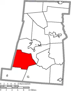 Location of Paint Township in Madison County