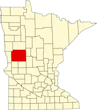 State map highlighting Otter Tail County