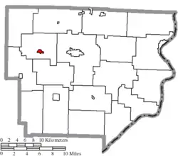 Location in Monroe County
