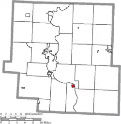 Location of Philo in Muskingum County