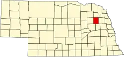 State map highlighting Stanton County