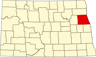 Grand Forks County map