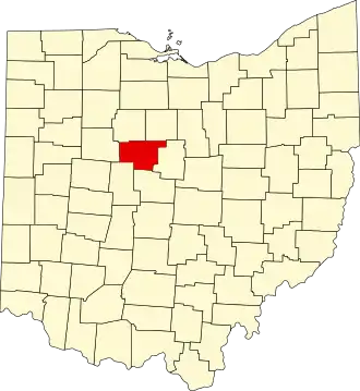 State map highlighting Marion County