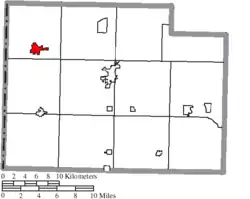 Location of Antwerp in Paulding County