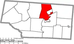 Location of Pee Pee Township in Pike County