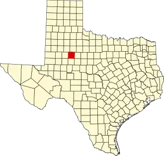 State map highlighting Scurry County