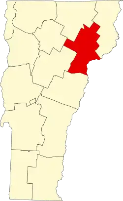 Caledonia County map